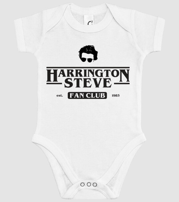 steve harrington fan club model alb pe tricou