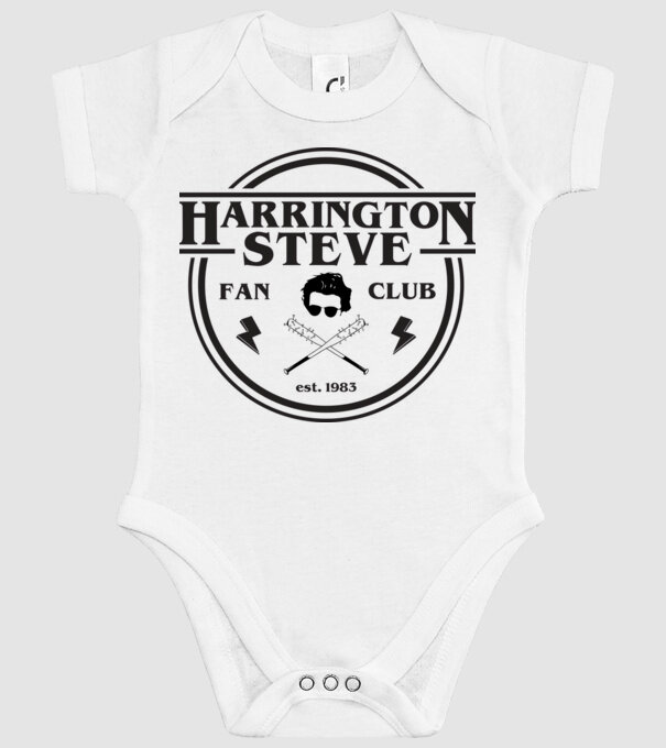 steve harrington fan club est 1983 model alb pe tricou