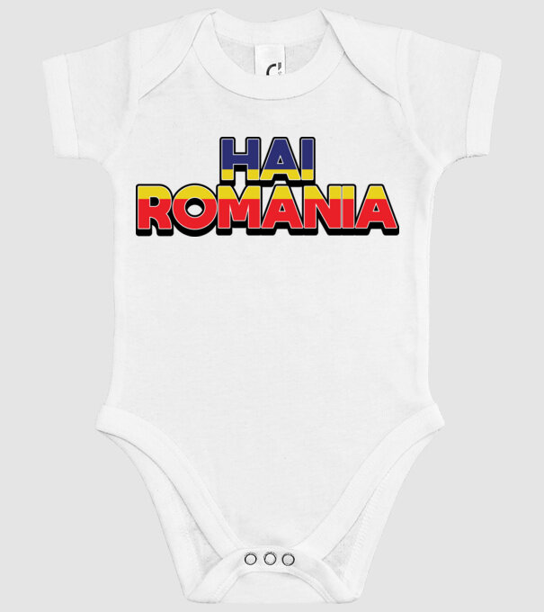 Subtitlu Hai Romania model alb pe tricou