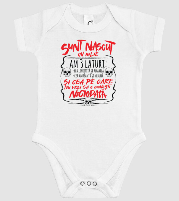 Sunt născut în iunie, am 3 laturi model alb pe tricou