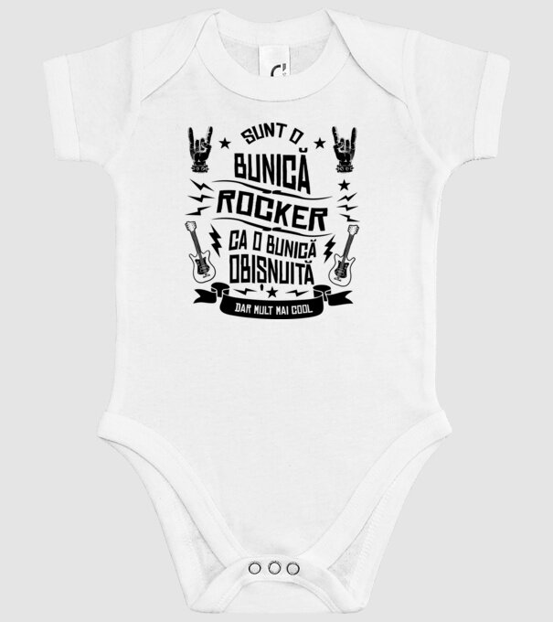 Sunt o bunică rocker, ca o bunică obișnuită, dar mult mai cool model alb pe tricou