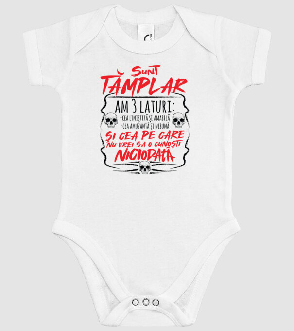 sunt tâmplar am 3 laturi model alb pe tricou