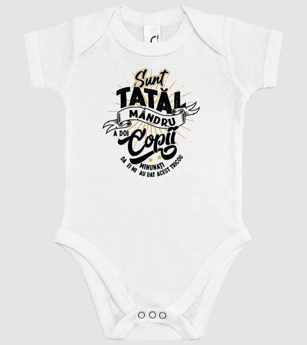 Sunt tatăl mândru a doi copii minunați - da, ei mi-au dat acest tricou model alb pe tricou