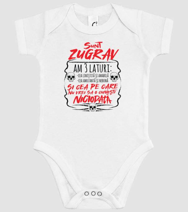 sunt zugrav am 3 laturi model alb pe tricou