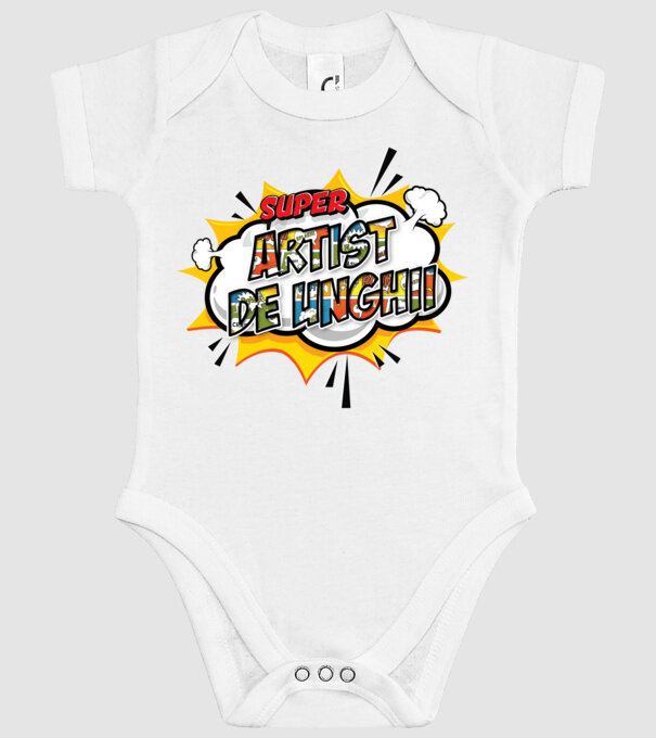 Super Artist de unghii model alb pe tricou