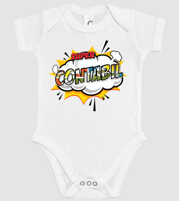 Super Contabil model alb pe tricou
