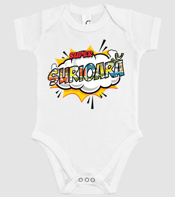 Super Surioară model alb pe tricou
