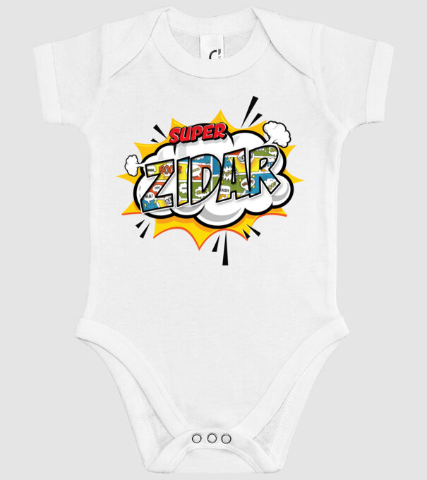 Super Zidar model alb pe tricou