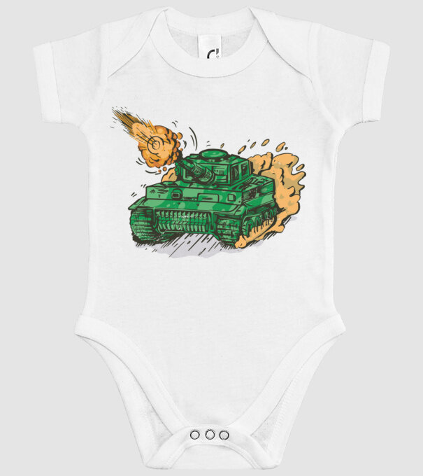 Tancuri model alb pe tricou