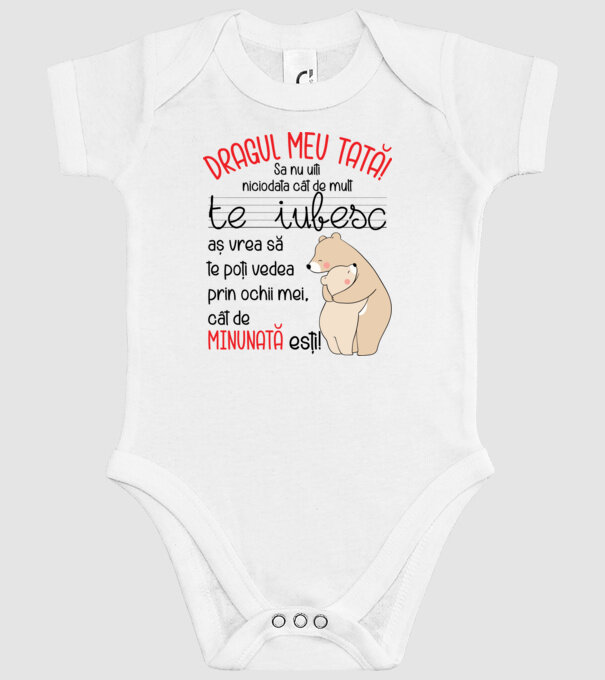 Tată Cât de minunat ești model alb pe tricou