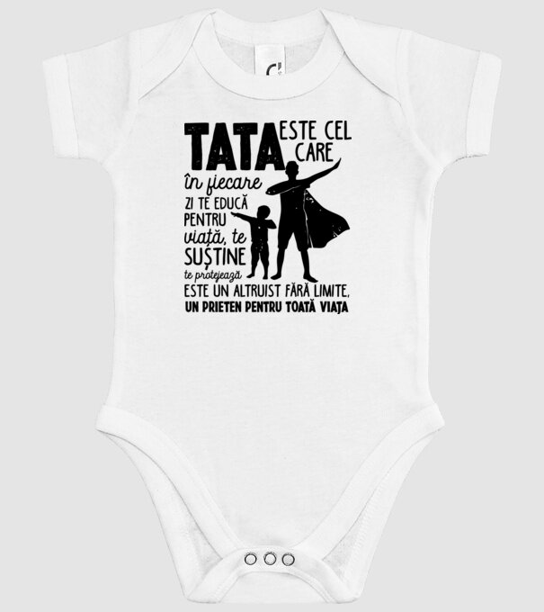 Tata este cel care în fiecare zi te educă pentru viață D5995141 model alb pe tricou