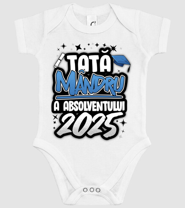 Tată MÂNDRU a absolventului model alb pe tricou