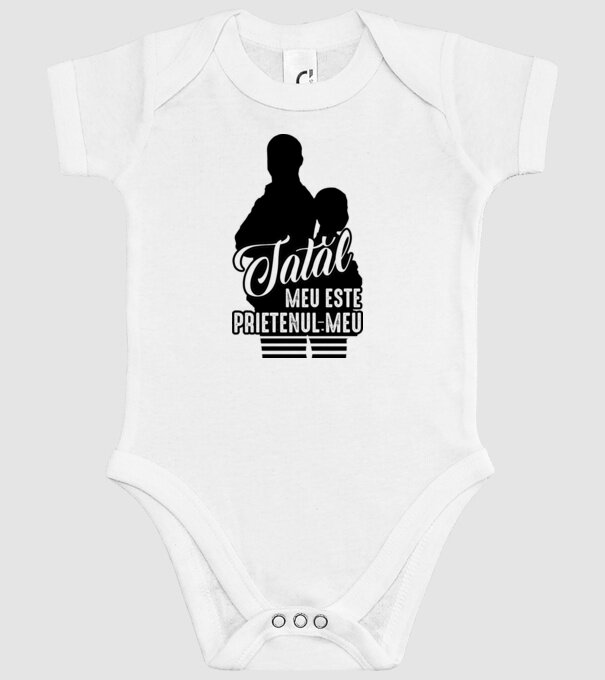 tatăl meu este prietenul meu model alb pe tricou