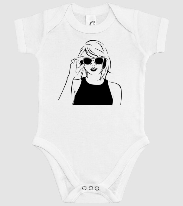 Taylor Swift model alb pe tricou