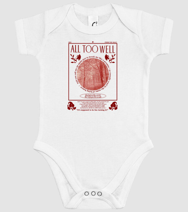 Taylor Swift All too well model alb pe tricou