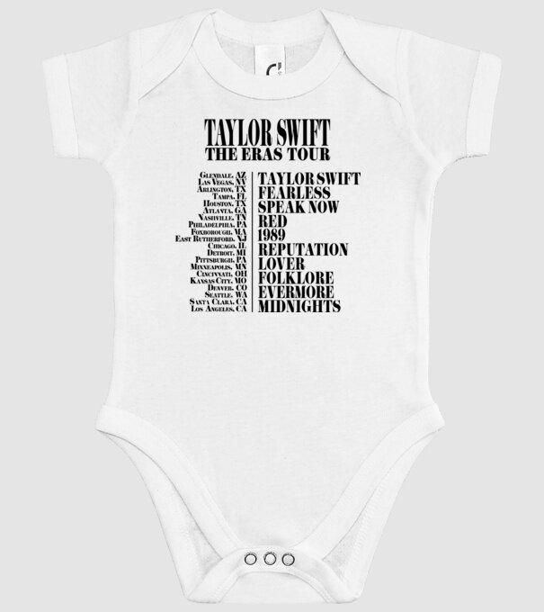 Taylor Swift Eras tour back model alb pe tricou