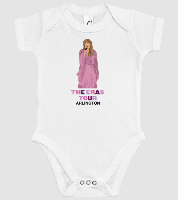 Taylor Swift The Eras Tour Arlington 3 model alb pe tricou