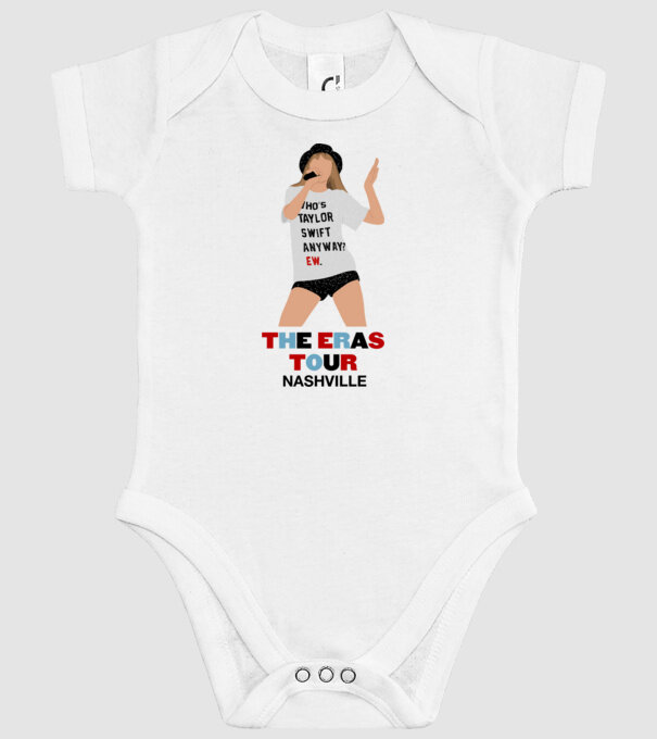Taylor Swift The Eras Tour Nashville 2 model alb pe tricou