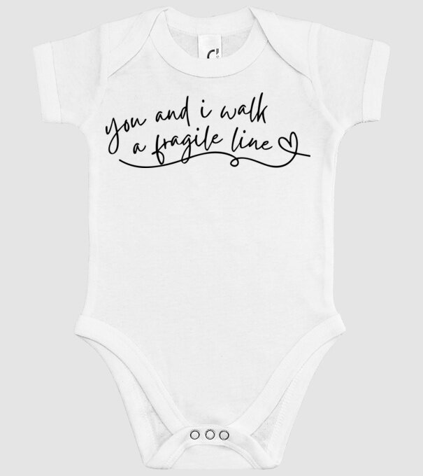 Taylor Swift you and i walk a fragile line model alb pe tricou