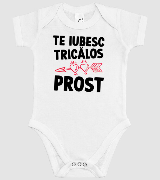 Te iubesc, ticălos prost model alb pe tricou