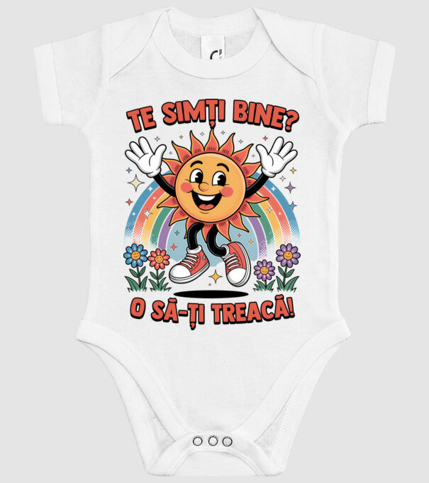 Te simți bine? model alb pe tricou