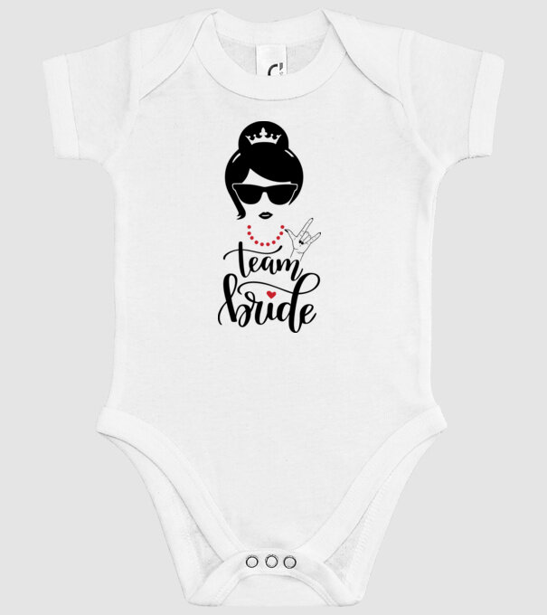 Team Cool Bride model alb pe tricou