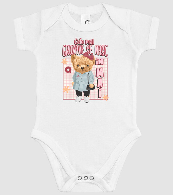 Teddy cele cool girl MAI model alb pe tricou