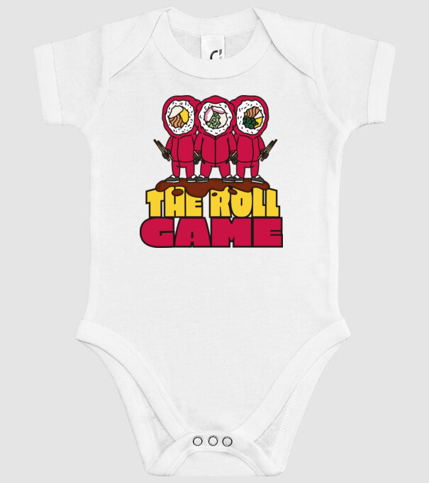 the roll game squid game model alb pe tricou
