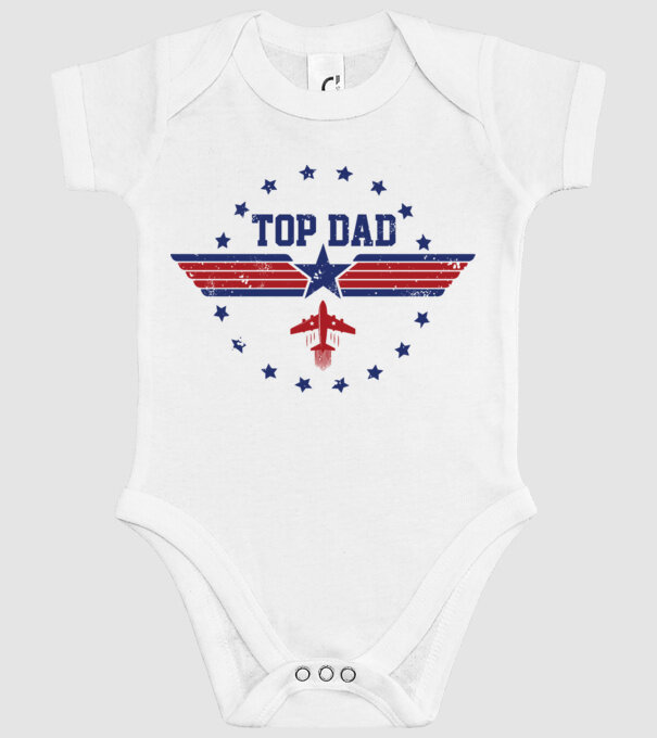 TopDad model alb pe tricou