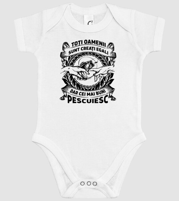 toți oamenii sunt creați egali, dar cei mai buni pescuiesc model alb pe tricou