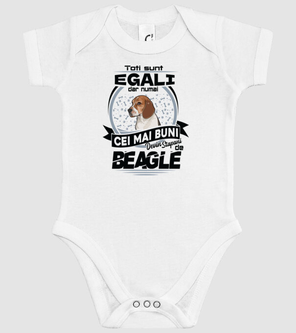 Toți sunt egali, dar numai cei mai buni devin stăpâni de Beagle model alb pe tricou