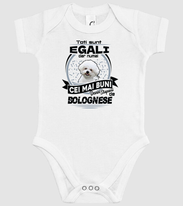 Toți sunt egali, dar numai cei mai buni devin stăpâni de bolognese model alb pe tricou
