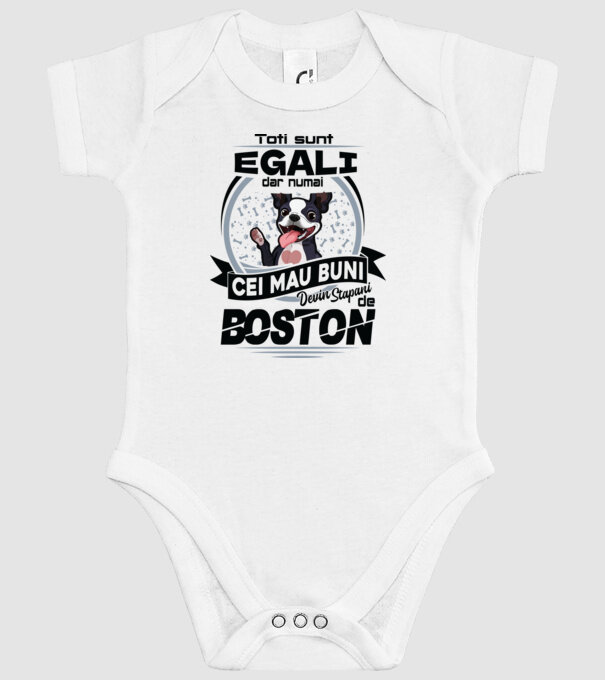 Toți sunt egali, dar numai cei mai buni devin stăpâni de boston model alb pe tricou
