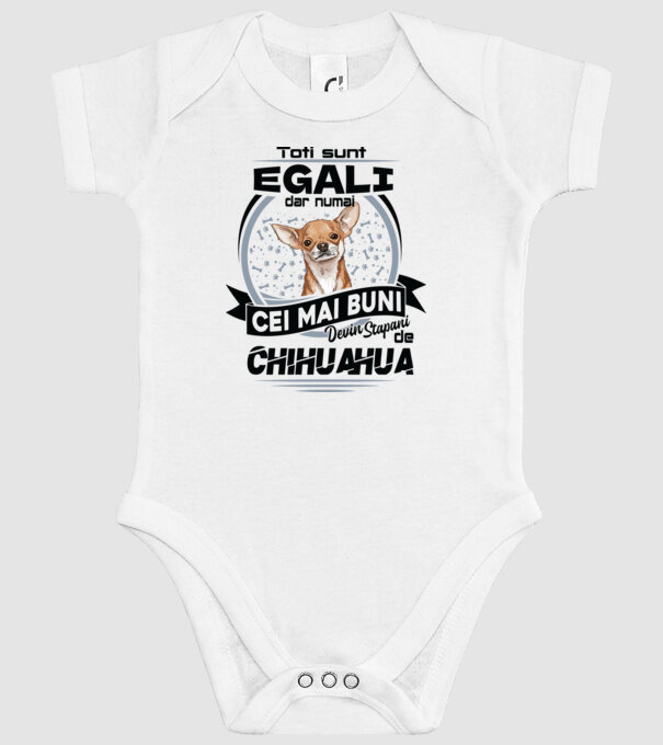 Toți sunt egali, dar numai cei mai buni devin stăpâni de chihuahua model alb pe tricou
