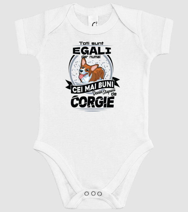 Toți sunt egali, dar numai cei mai buni devin stăpâni de corgie model alb pe tricou