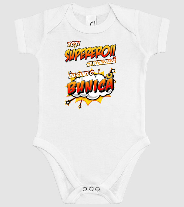 Toți supereroii se deghizează, eu sunt o bunică model alb pe tricou