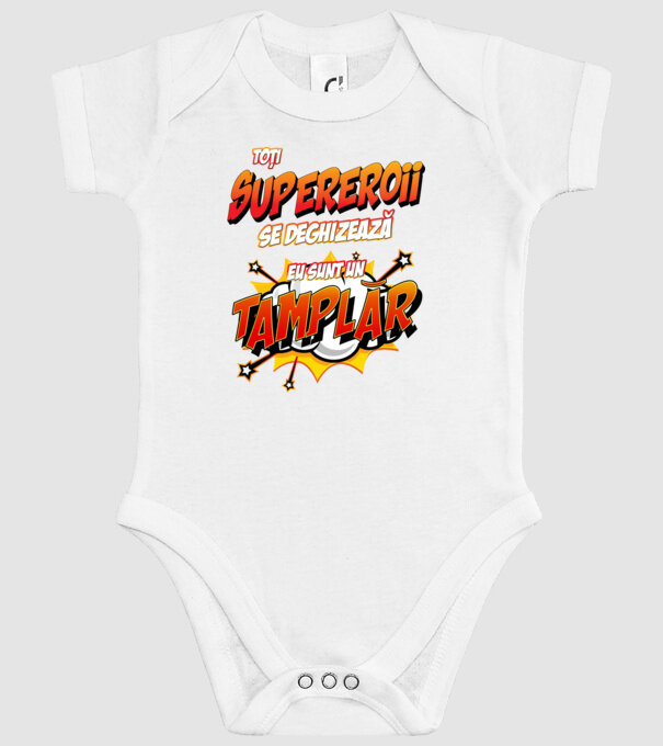 Toți supereroii se deghizează, eu sunt un tâmplar model alb pe tricou