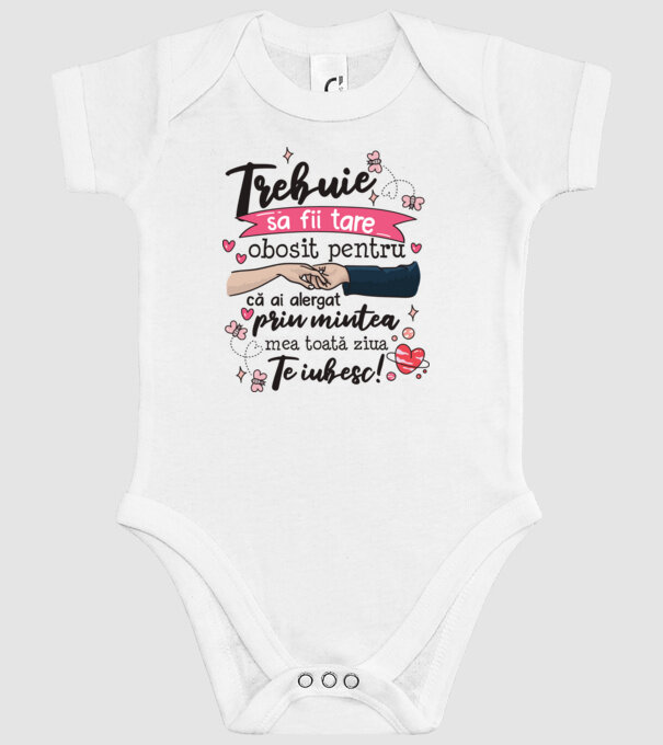Trebuie sa fii tare obosită pentru  model alb pe tricou