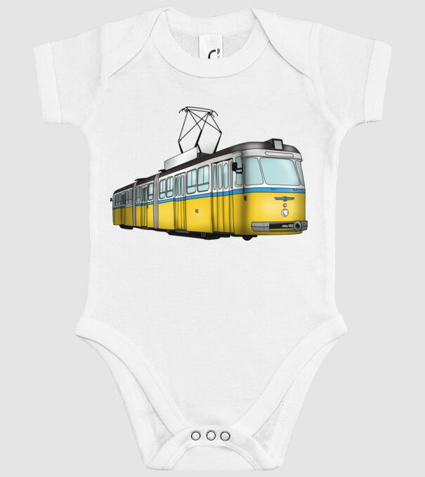 Trenuri model alb pe tricou