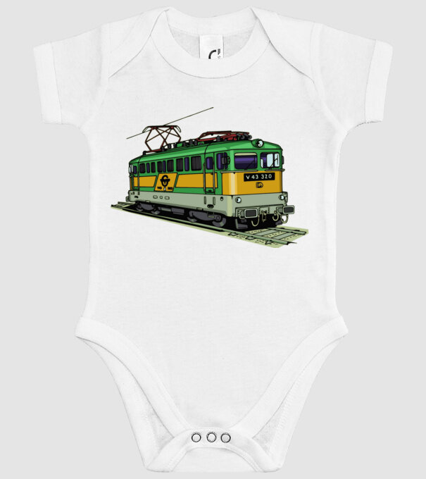 Trenuri model alb pe tricou