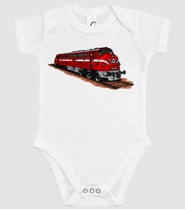 Trenuri model alb pe tricou