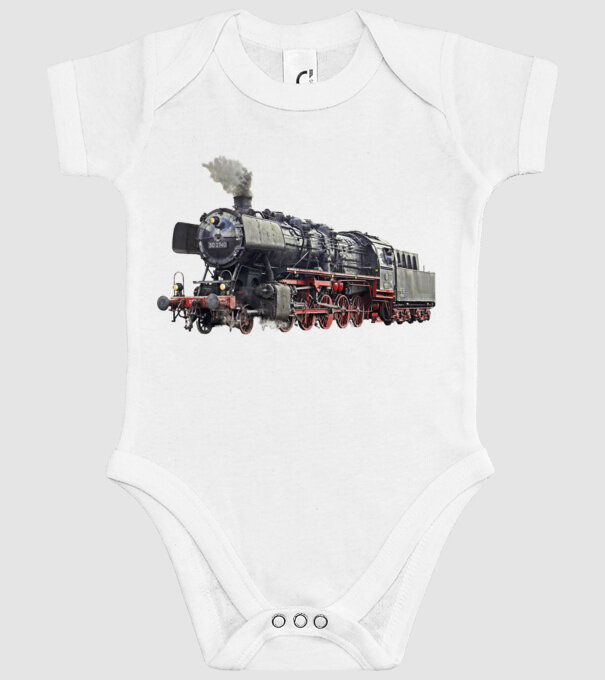 Trenuri model alb pe tricou