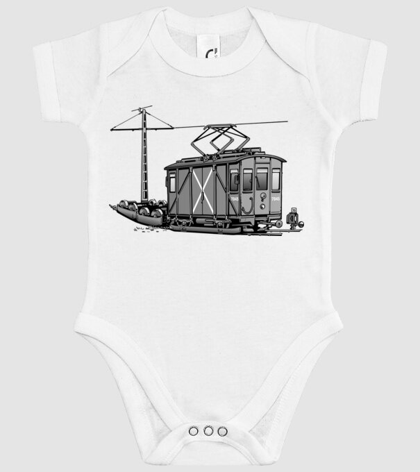 Trenuri model alb pe tricou