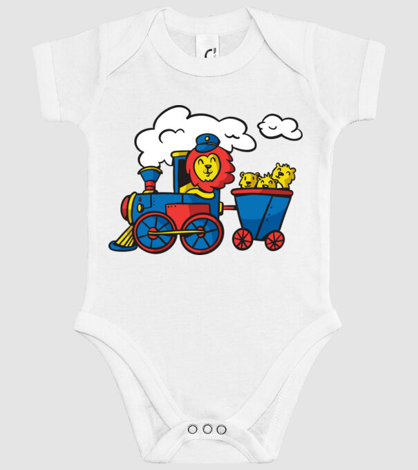 Trenuri model alb pe tricou