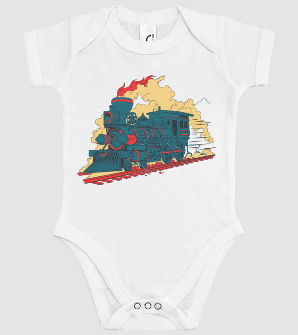 Trenuri model alb pe tricou
