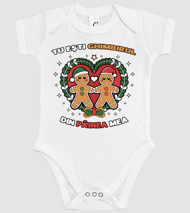 Tu ești ghimbirul din păinea mea model alb pe tricou