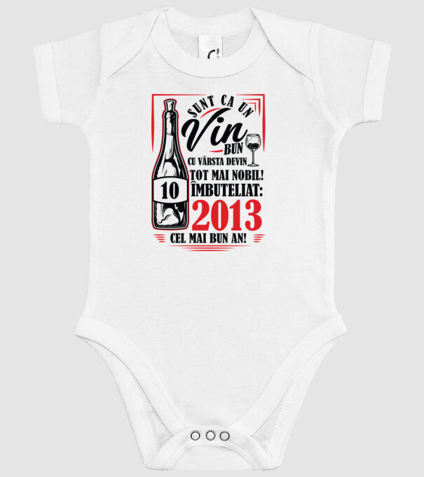 Un Vin Bun 10  2013 model alb pe tricou