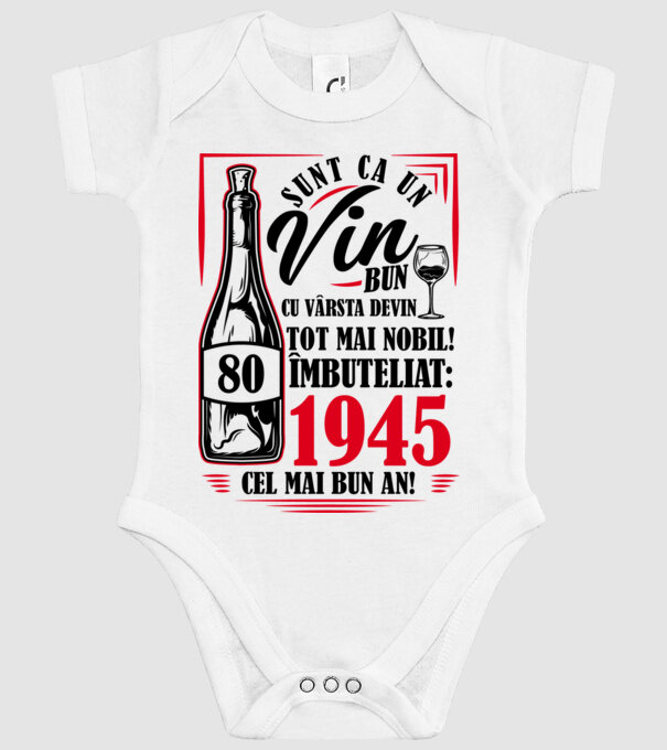 Un Vin Bun 1945 - Alb model alb pe tricou
