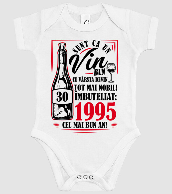 Un Vin Bun 1995 - Alb model alb pe tricou