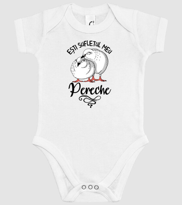 Valentine ești sufletul meu pereche model alb pe tricou